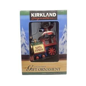 Vtg 1997 Westmar Santa Express Christmas Ornament Santa Train Bell Present EUC